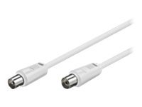 wentronic RF-kabel Dobbelt afskærmet koaksial 5m Hvid Hvid
