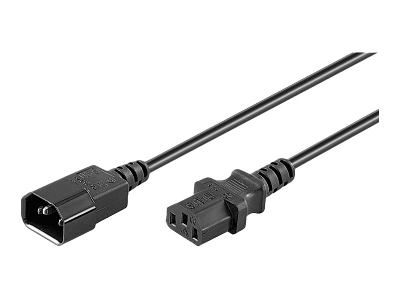 goobay Strøm IEC 60320 C14 Strøm IEC 60320 C13 Sort 3m Forlængerkabel til strøm
