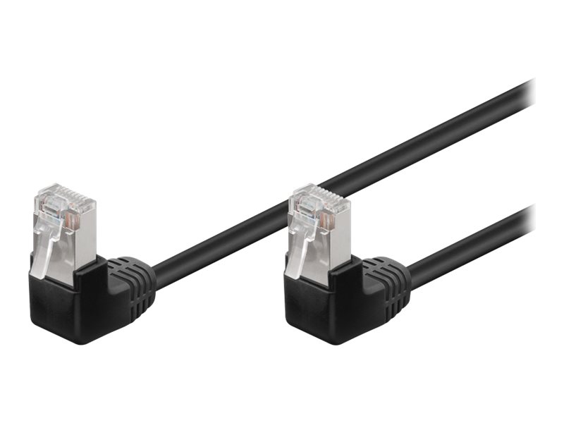 goobay CAT 5e Foldet uskærmet snoet par (F/UTP) 50cm Netværkskabel Sort