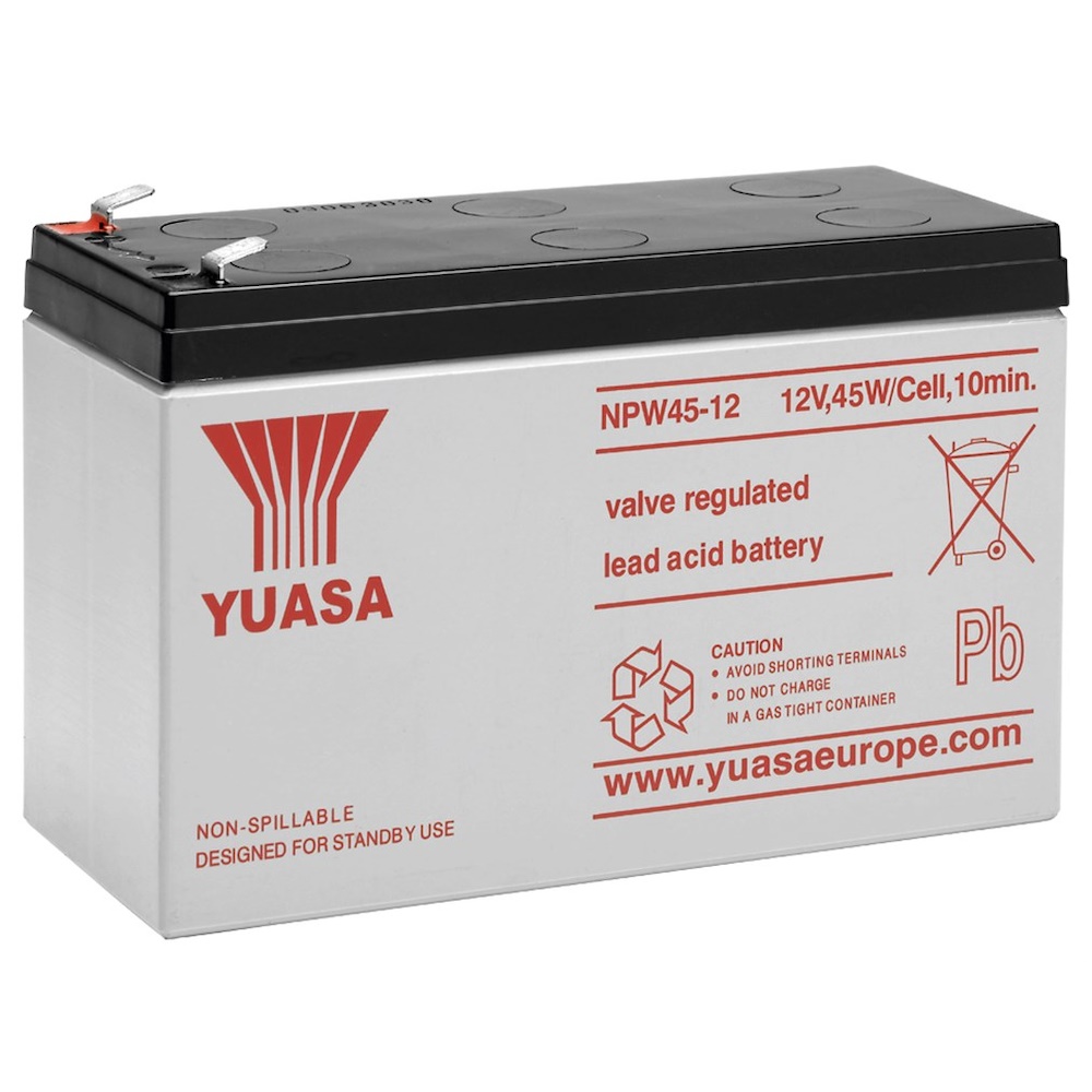 Yuasa blybatteri 12 V, 8,5 Ah (NPW45-12) VRLA AGM