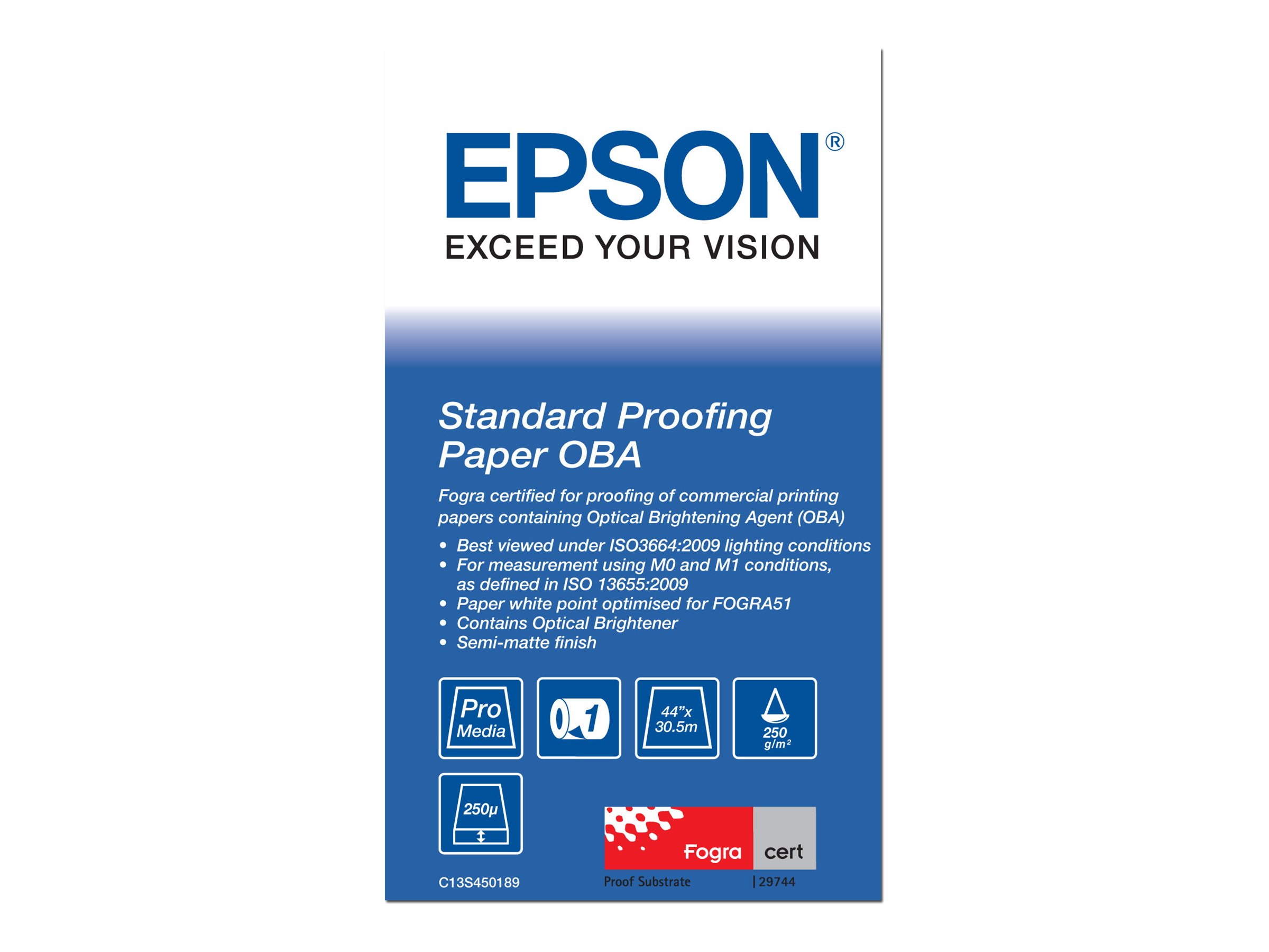 Epson Proofing Paper Standard Korrekturpapir (111,8 cm x 30,5 m) 1rulle(r) C13S450189