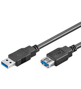 DeLOCK USB 3.0 USB forlængerkabel 15cm Sort
