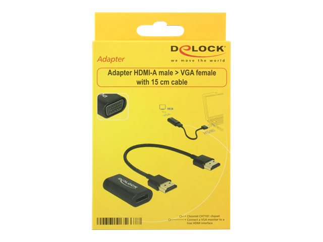 DeLOCK Adapter HDMI-A male > VGA female Video transformer