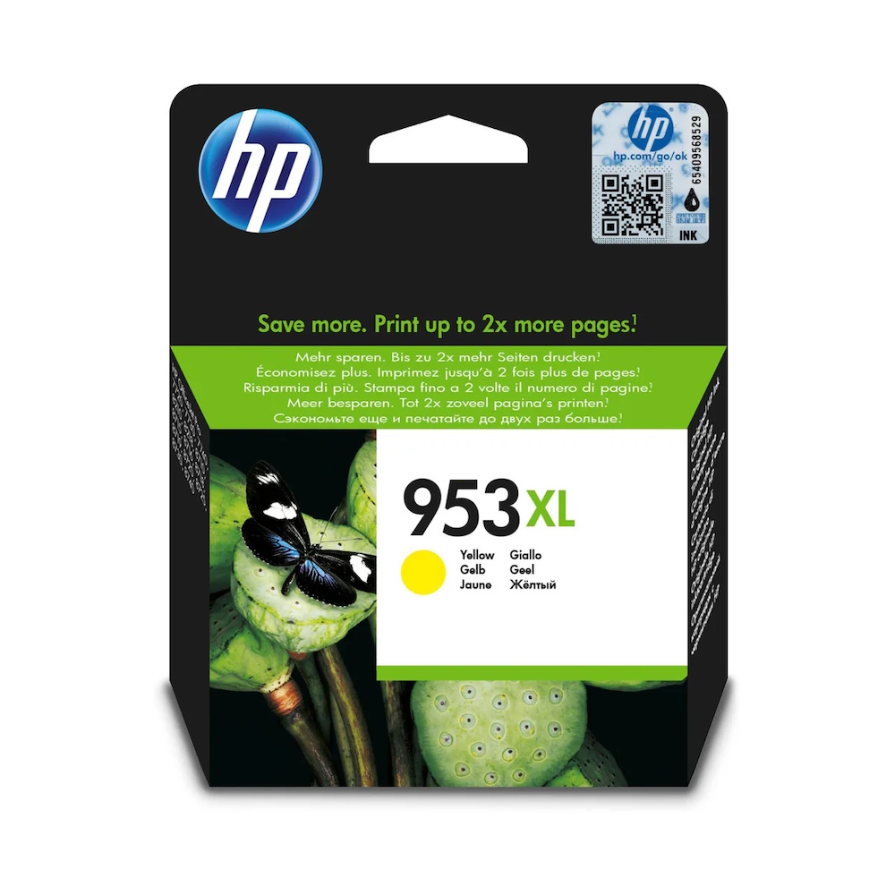 HP 953XL Gul 1450 sider Blæk F6U18AE