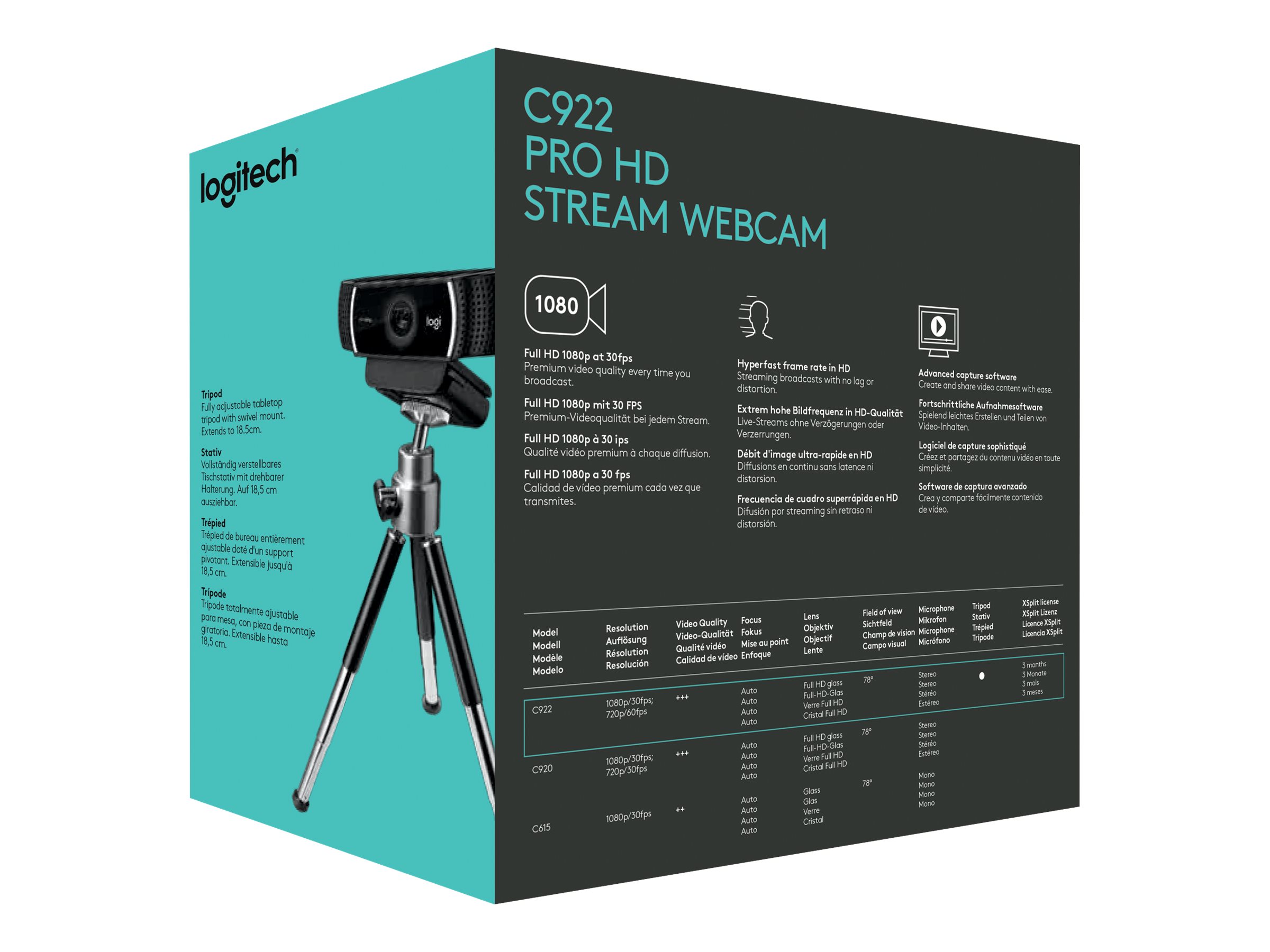 Logitech HD Pro Webcam C922 Webcam