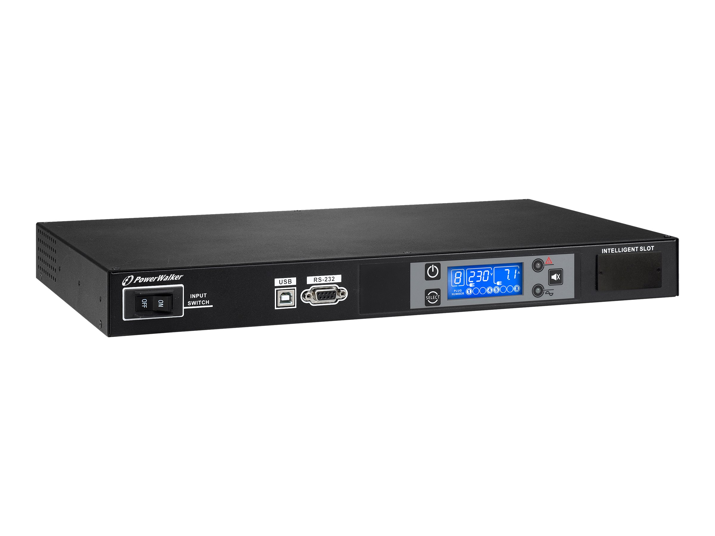 PowerWalker PDU RC-16A Strømfordelingsenhed 8-stik 16A Sort