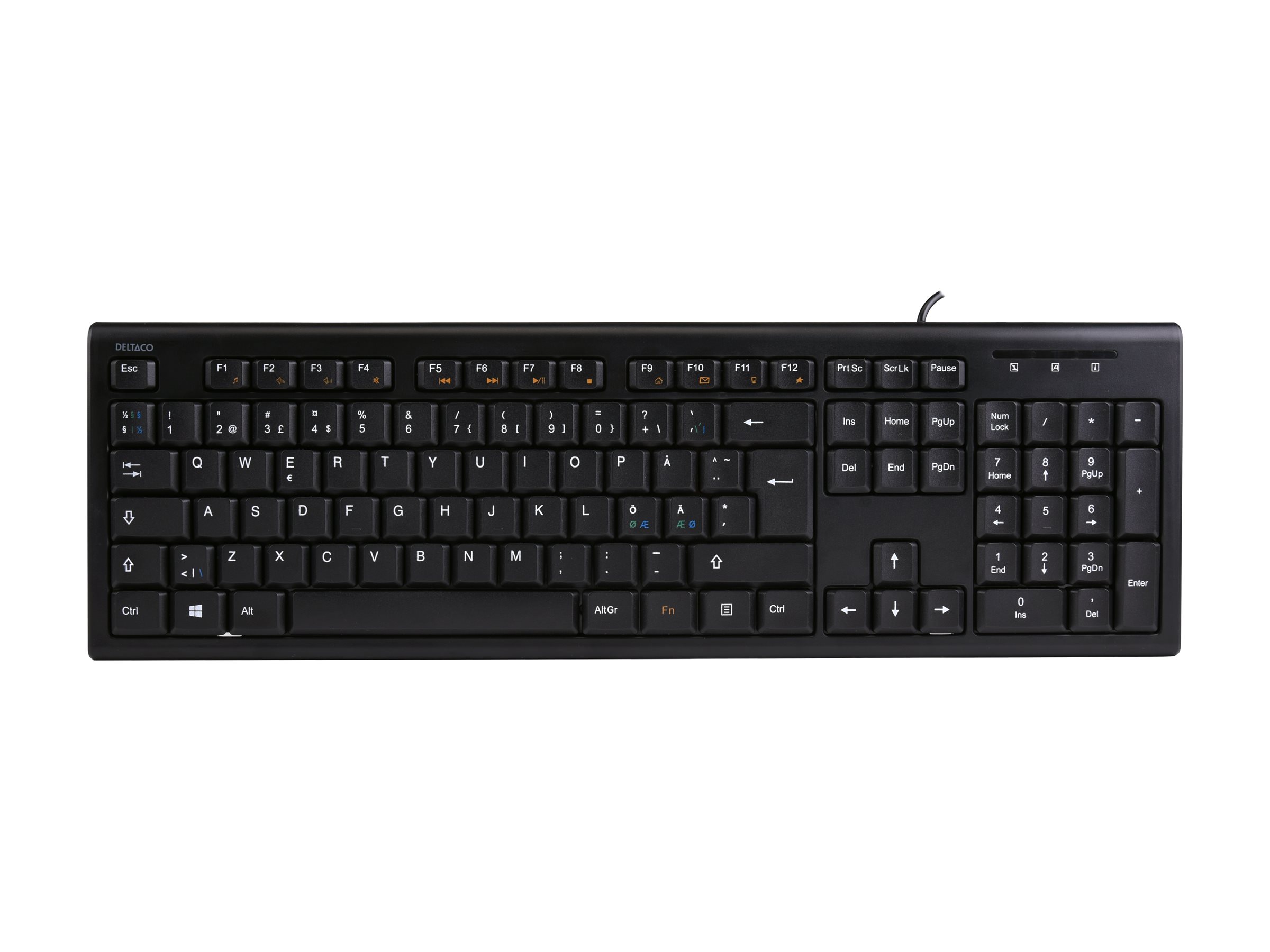 DELTACO TB-626 Tastatur Kablet Nordisk