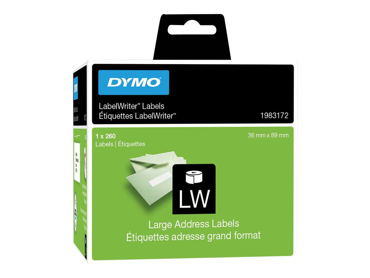 DYMO LabelWriter Large Adresseetiketter 89 x 36 mm 260etikette(r) 1983172