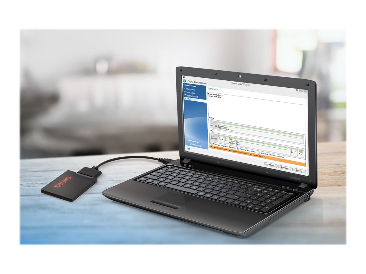 Sandisk SSD Notebook Upgrade Tool Kit Lagringskontrol