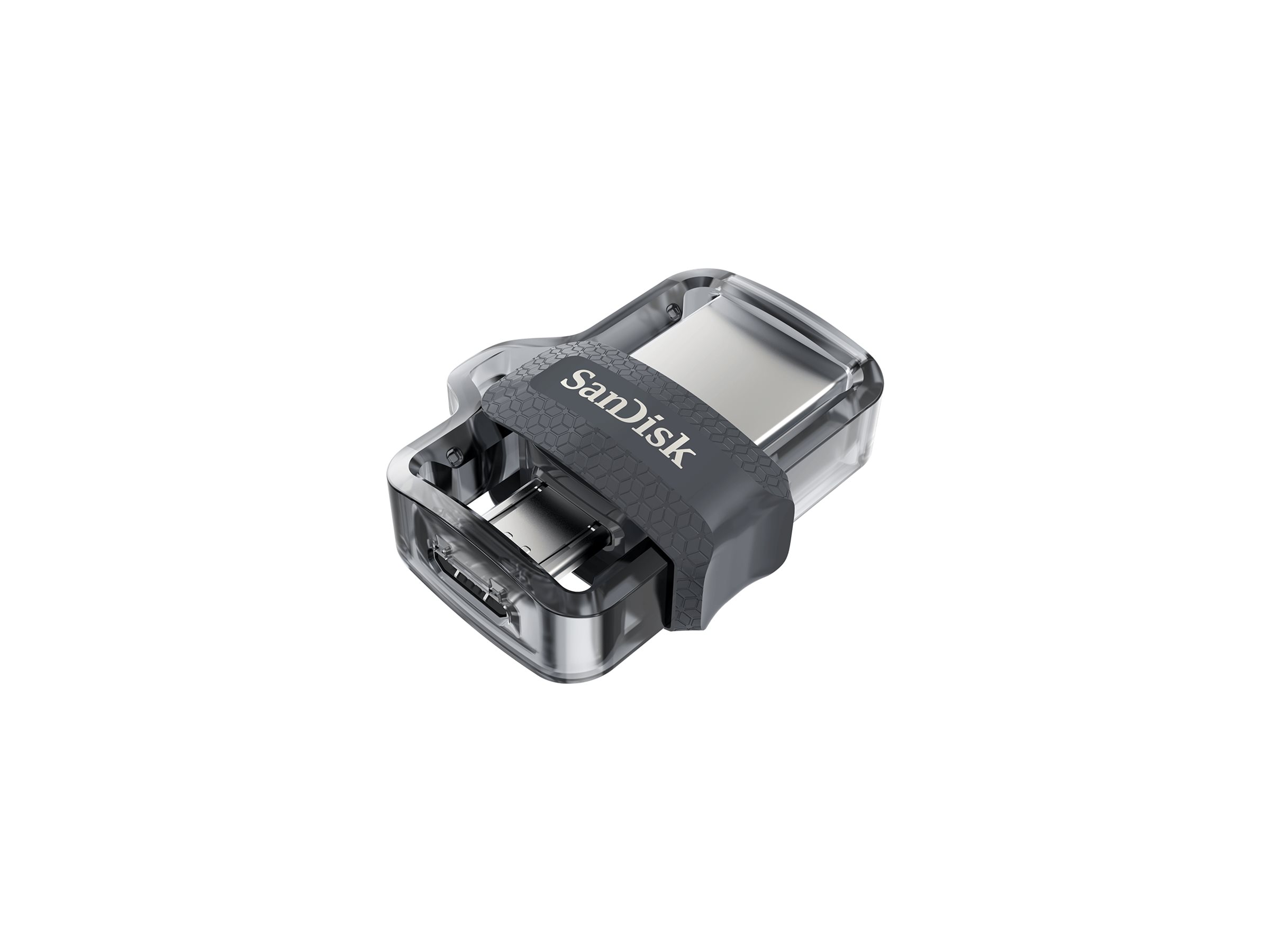 SanDisk Ultra Dual 64GB USB 3.0 / micro USB USB stick Sort Sølv