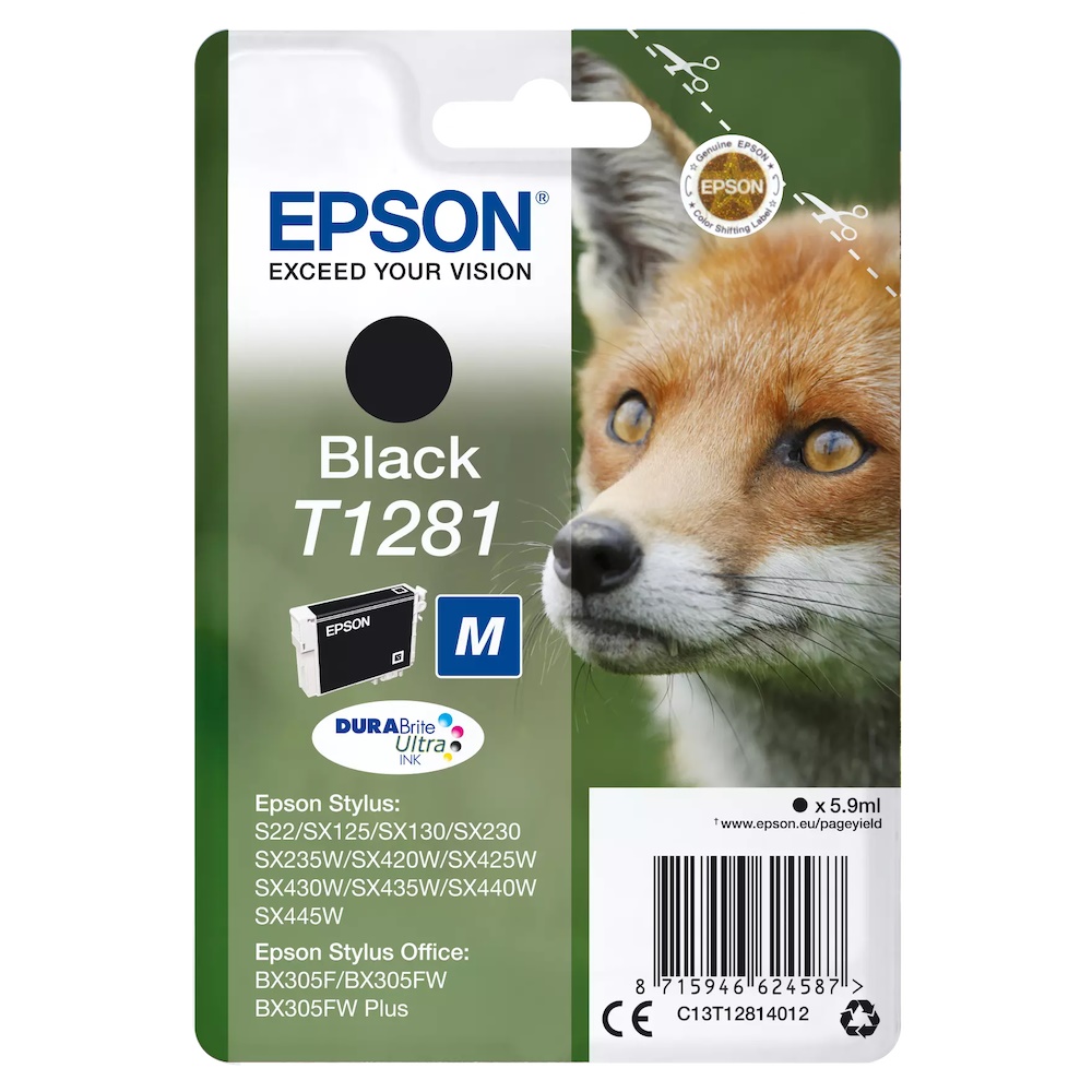 Epson T1285 Multipack Sort Gul Cyan Magenta Blæk C13T12854012