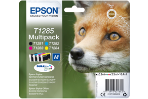 Epson T1285 Multipack Sort Gul Cyan Magenta Blæk C13T12854022