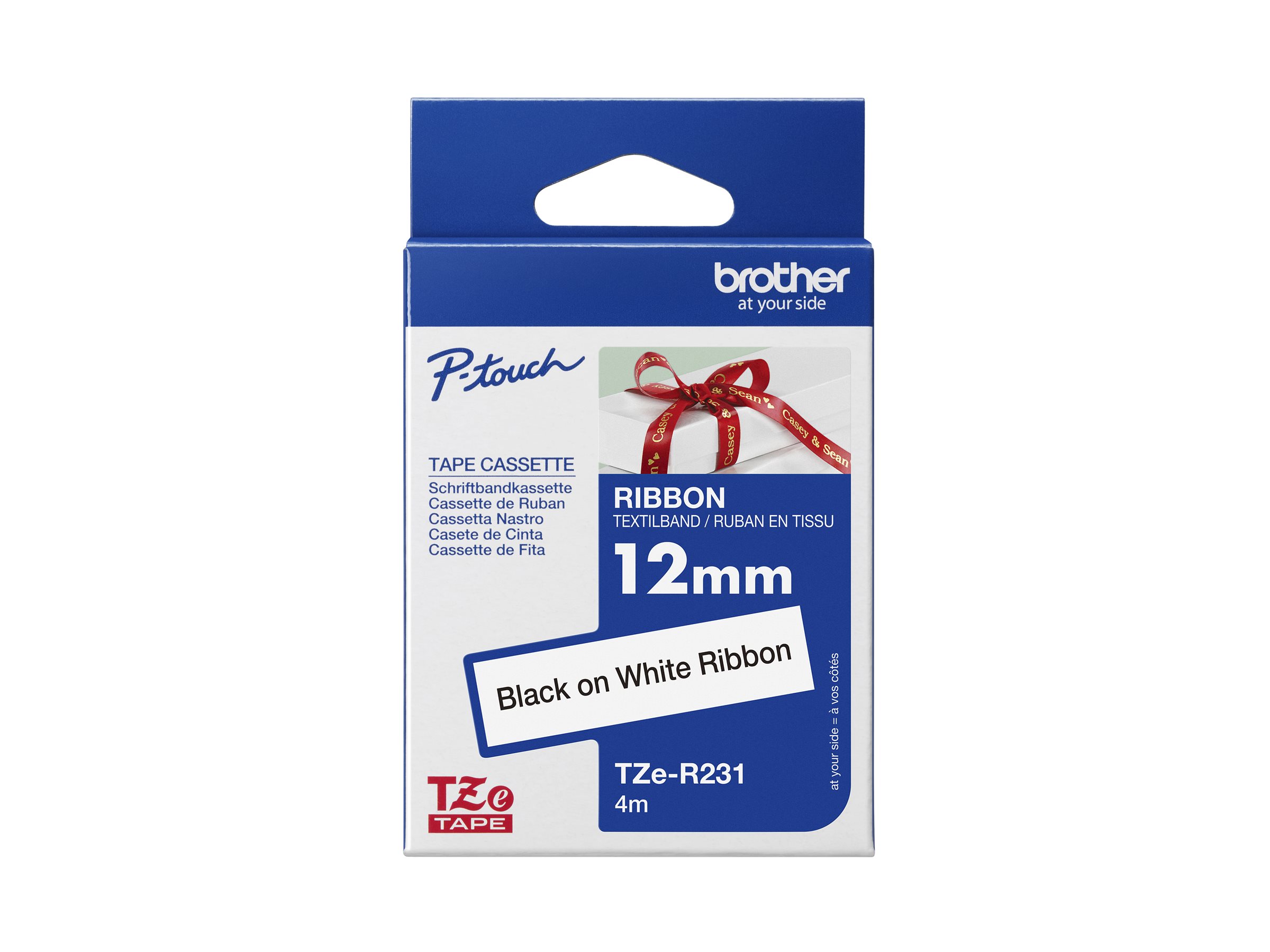 Brother TZe R231 Båndtape (1,2 cm x 4 m) 1kassette(r)