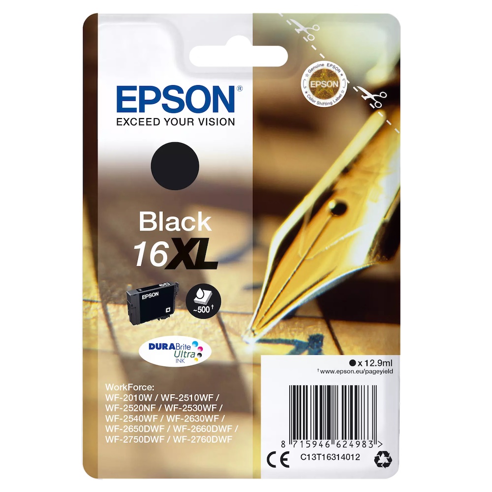 Epson 16XL Magenta 450 sider Blæk C13T16334012