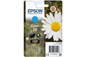 Epson 18 Cyan 180 sider Blæk C13T18024012