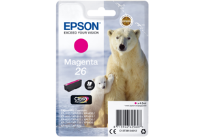 Epson 26 Magenta 300 sider Blæk C13T26134012