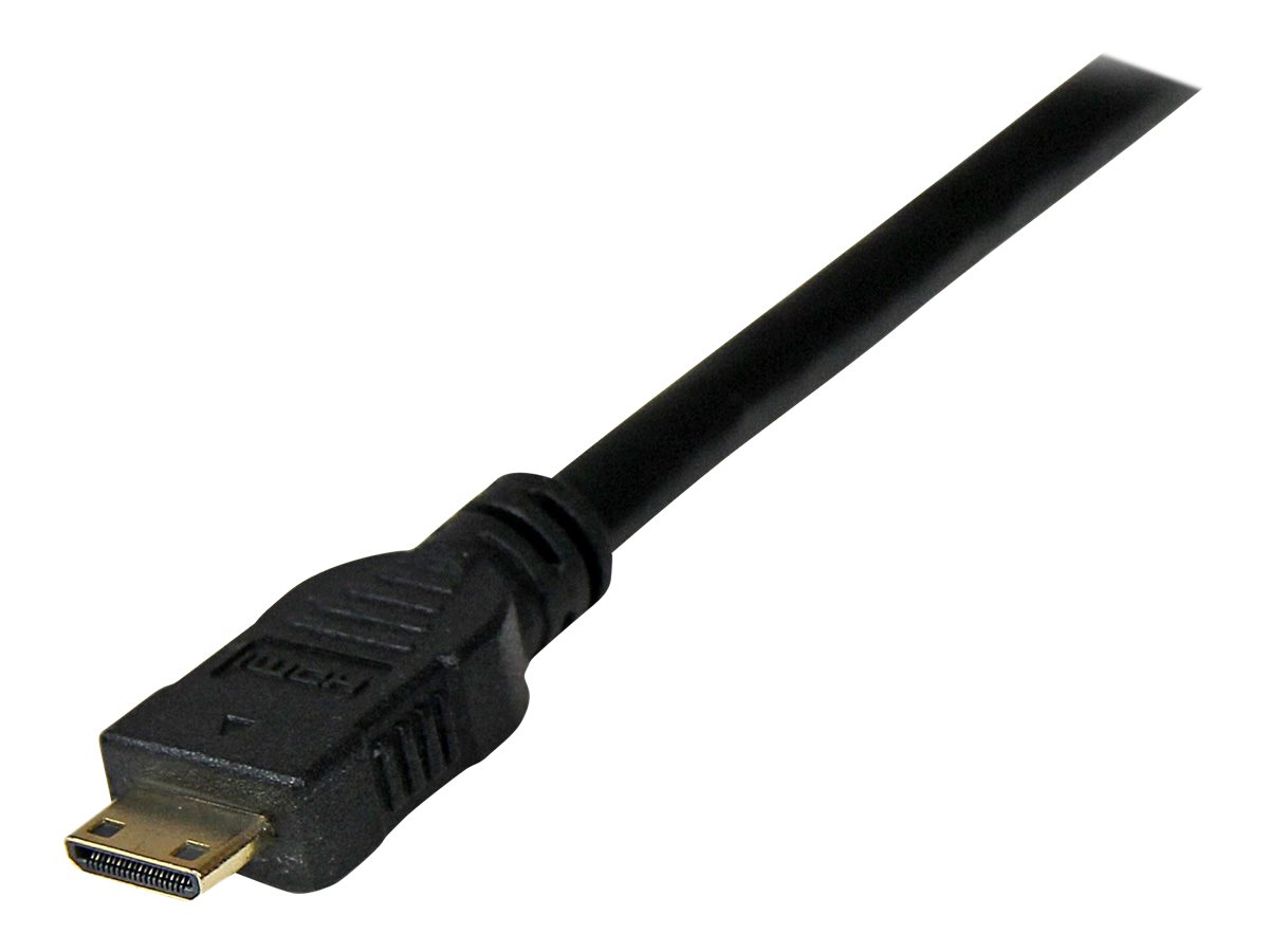 StarTech.com 1m (3.3 ft) Mini HDMI to DVI Cable, DVI-D to HDMI Cable (1920x1200p), 19 Pin HDMI Mini (C) Male to DVI-D Male, Digital Monitor Cable Adapter M/M, Single Link, Black - Mini HDMI to DVI Adapter Videoadapterkabel 1m Sort