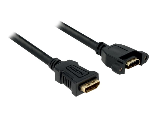 Delock Panel-mount HDMI-kabel 25cm Sort