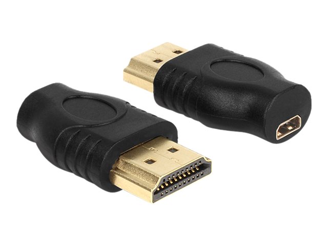 Delock - HDMI adapter - HDMI han til 19 pin micro HDMI Type D hun