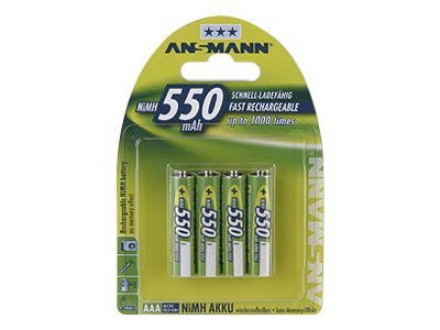 ANSMANN AAA type Batteries for general use (rechargeable) 550mAh