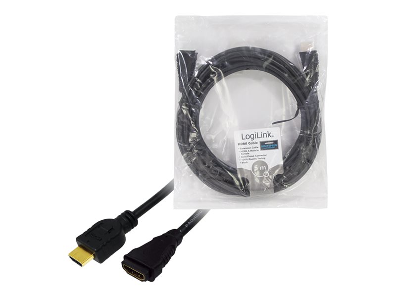LogiLink High Speed with Ethernet HDMI-forlængerkabel med Ethernet 5m