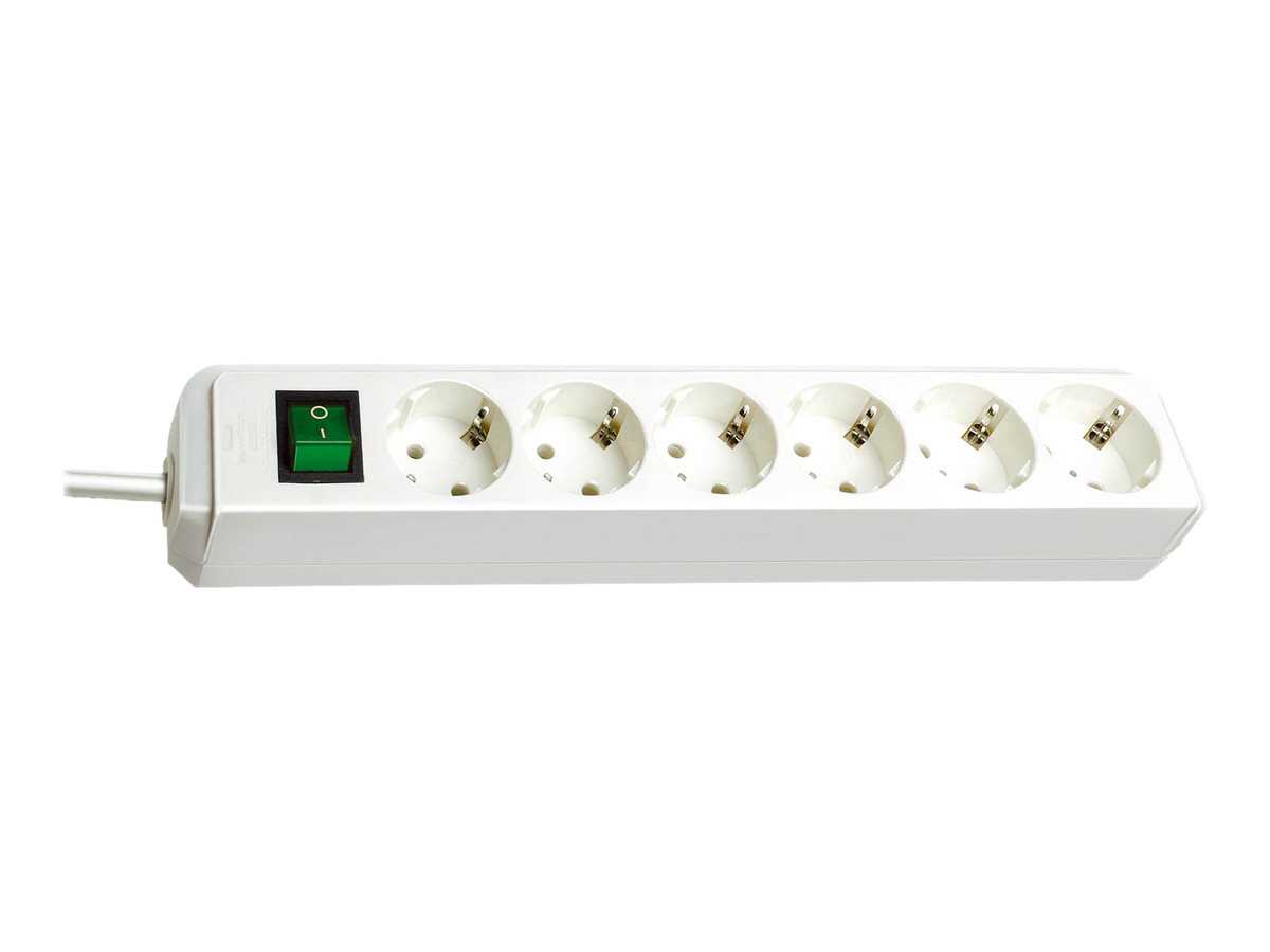 brennenstuhl Eco-Line Stikdåse 6-stik Hvid 3m