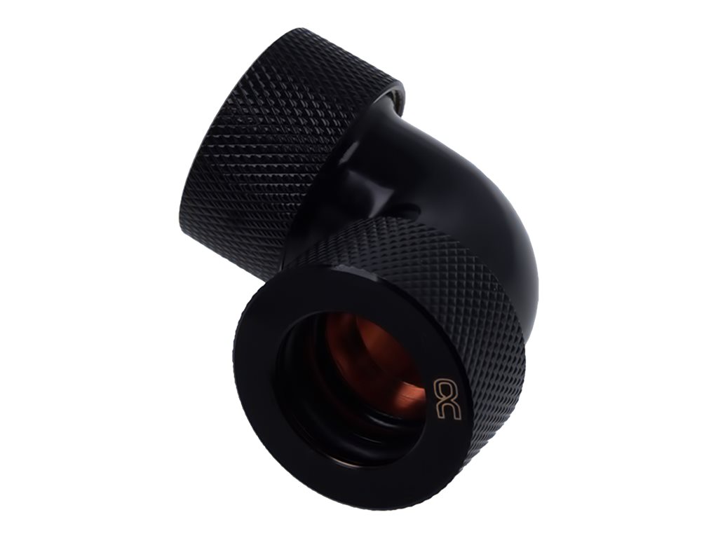 Alphacool HT Flydende kølesystems kompresseion vinklet fitting 1-pack Sort