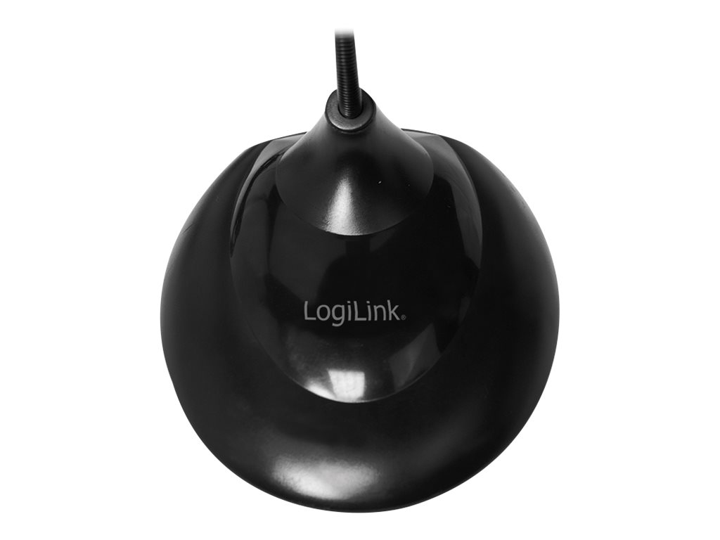LogiLink Multimedia Microphone with Stand Foot and Flexible Neck Mikrofon Kablet -58dB Sort