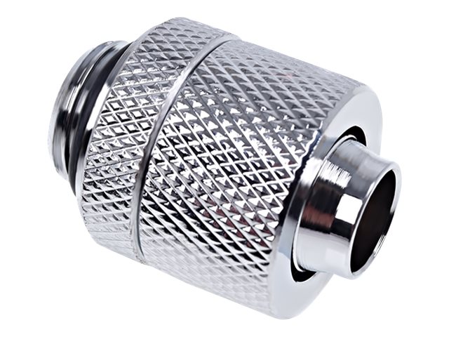 Alphacool Eiszapfen Connector Series Straight Socket 13/10mm Flydende kølesystem kompressionsarmatur 1-pack Sølv