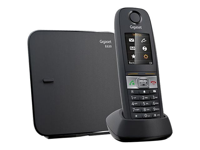 Gigaset E630 Trådløs telefon Ingen nummervisning Sort