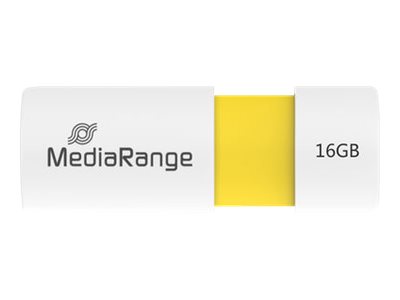 MediaRange 16GB USB 2.0 USB stick Hvid Gul
