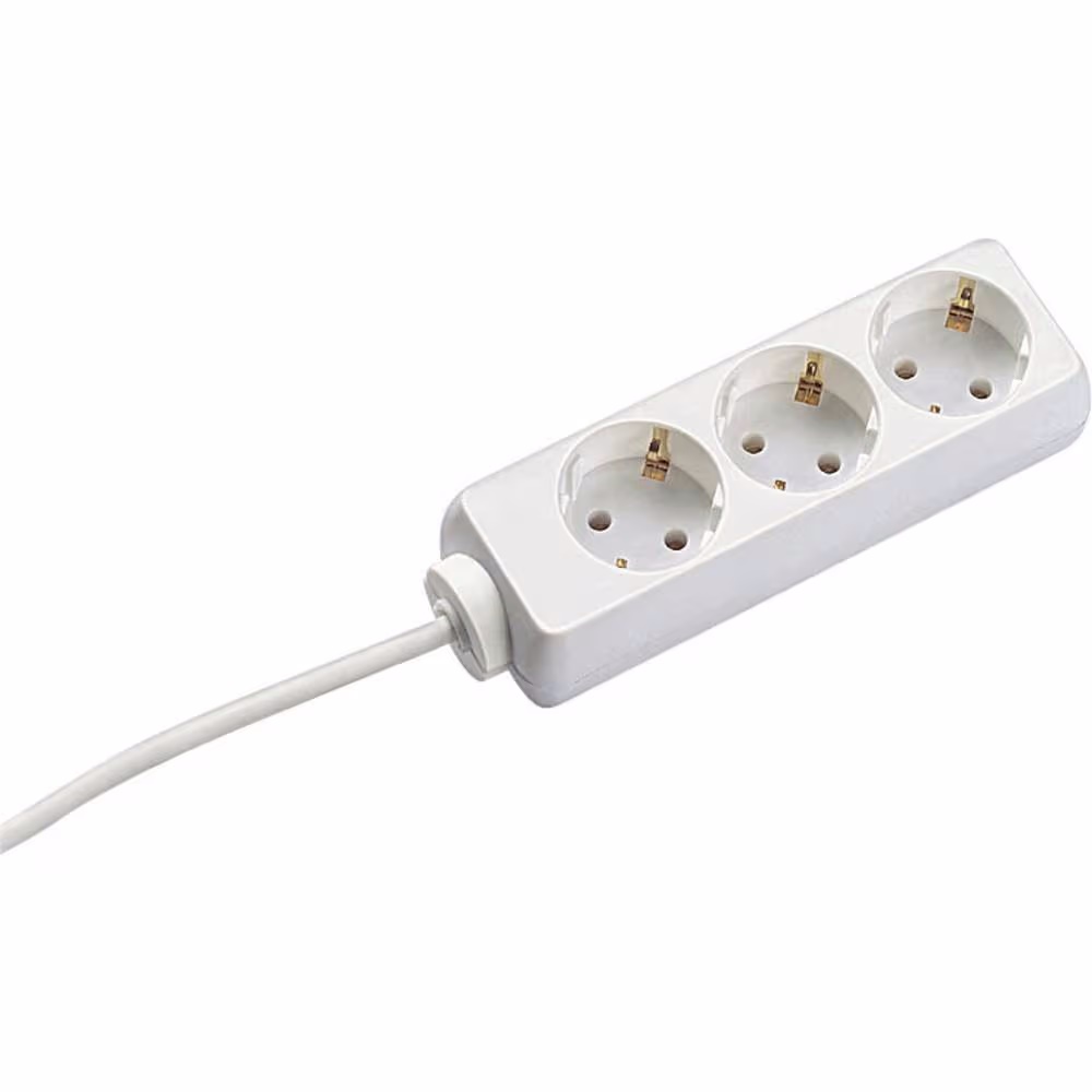 Bachmann 387.270S Stikdåse 3-stik Schuko 16A 1,5 m