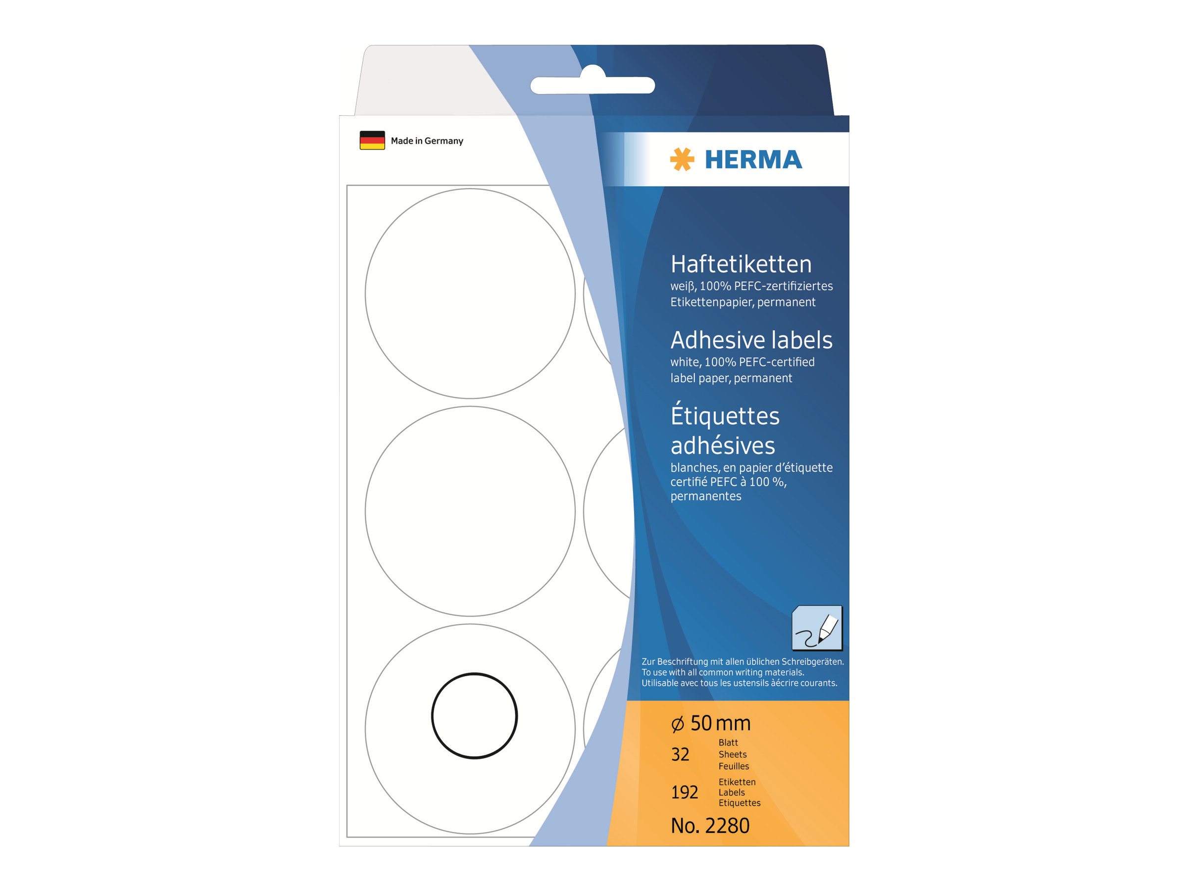 HERMA Etiketter 50 mm rund 192etikette(r) 2280