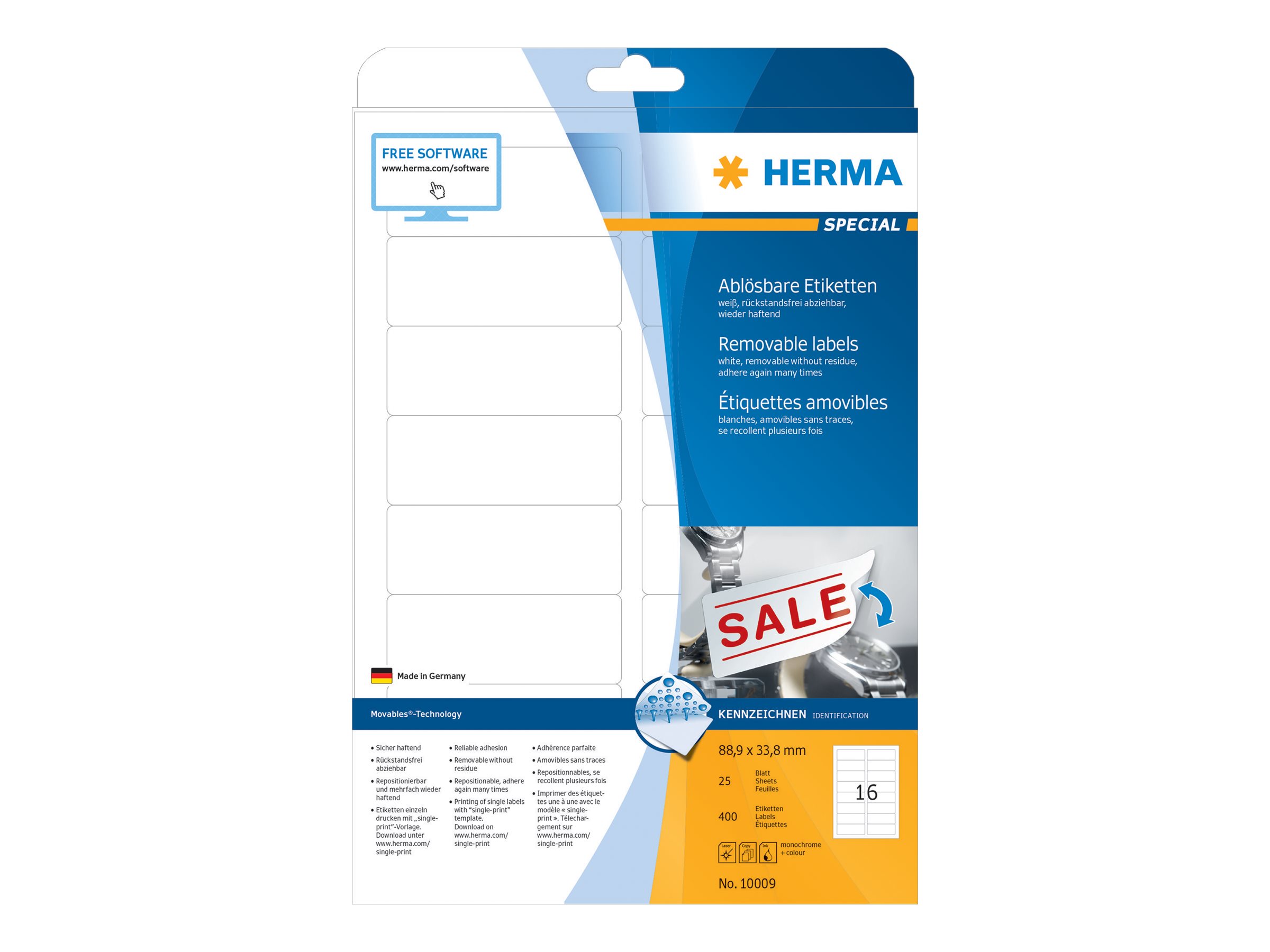 HERMA Special Etiketter 88.9 x 33.8 mm 400etikette(r)