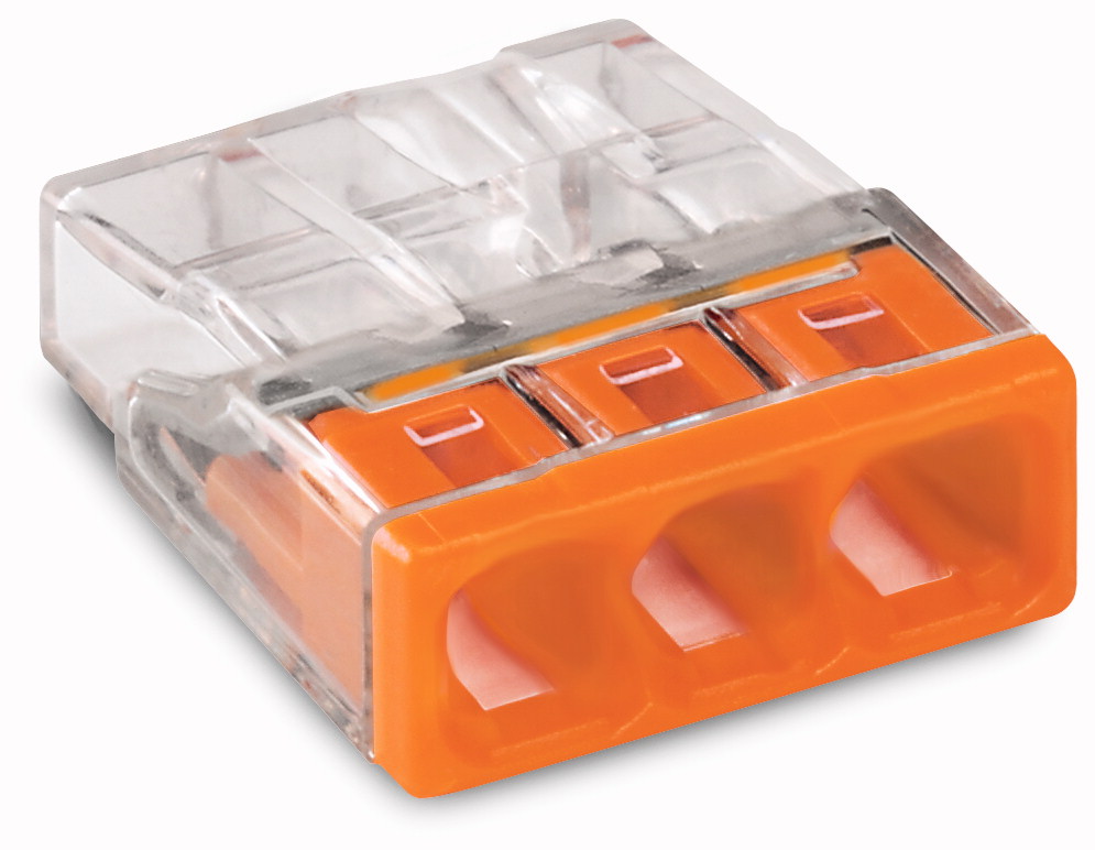 Wago 2273-203 kabelsplitter eller -samler Orange, Transparent