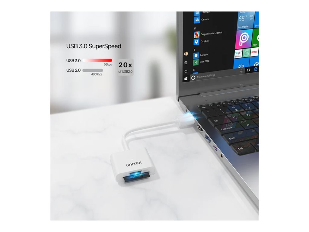 Unitek Y-9321 Kortlæser USB 3.0
