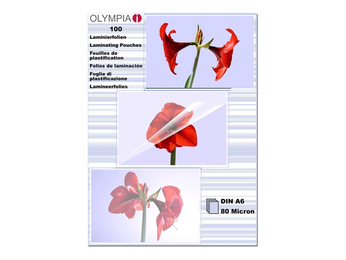 OLYMPIA Lamineringsfilm A6 (105 x 148 mm) Gennemsigtig