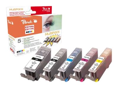Peach Multi Pack XL Sort Gul Cyan Magenta Blæk PI100-293