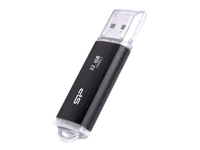 SILICON POWER Blaze B02 32GB USB 3.0 / USB-C USB stick Sort Transparent
