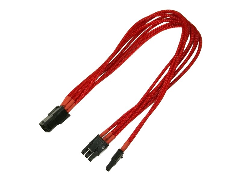 Nanoxia Strømforsyningsadapter 30cm Rød