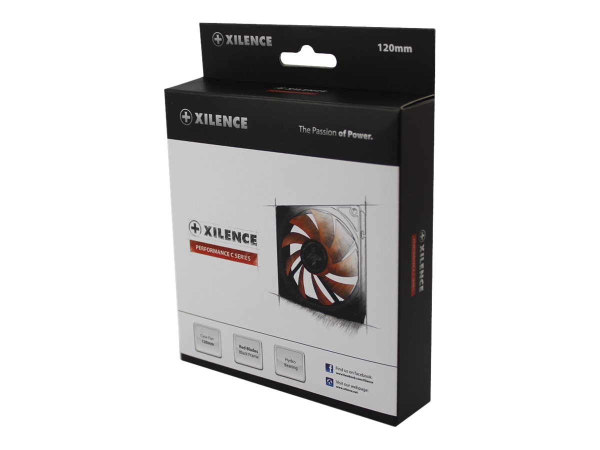 Xilence Performance C Series XPF120.R Fan 1-pack Sort Rød 120 mm
