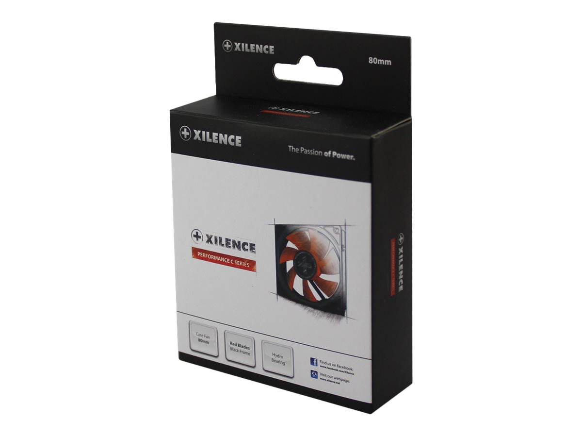Xilence Performance C Series XPF80.R Fan 1-pack Sort Rød 80 mm