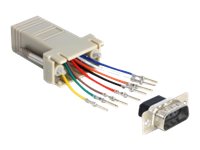 DeLOCK Adapter Sub-D 9 Pin male > RJ45 female assembly kit Seriel adapter