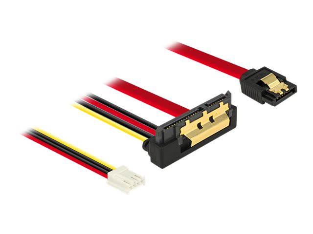 DeLOCK Seriel ATA-kabel Sort Rød Gul 30cm