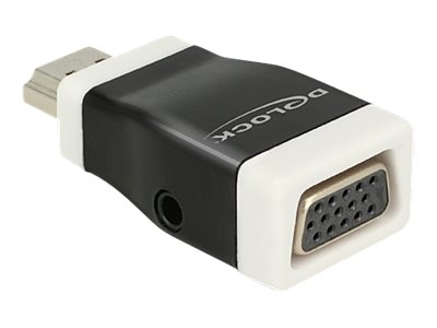 Delock Video / lyd adapter Sort Hvid