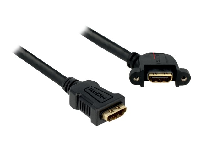 Delock Panel-mount HDMI-kabel 25cm Sort