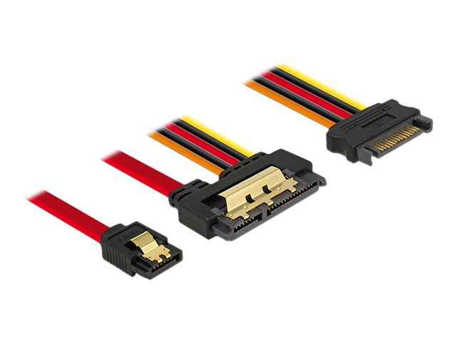 DeLOCK Seriel ATA-kabel Sort Orange Rød Gul 30cm