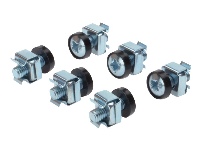M6 installation screw set - 50 pieces 50x silver screws - cage nuts and washers