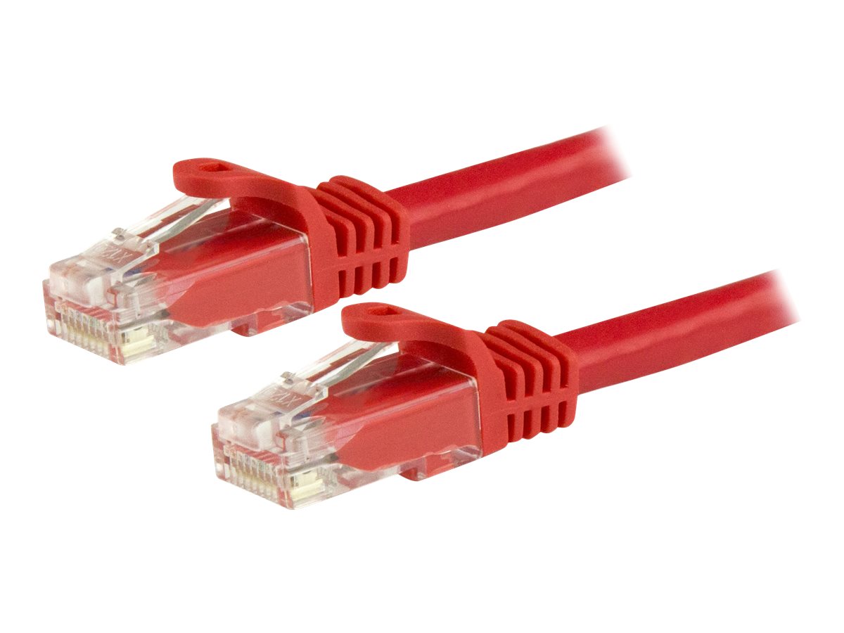 StarTech.com 1m CAT6 Cable - Red Snagless CAT 6 Wire - 100W RJ45 UTP 650MHz Category 6 Network Patch Cord UL/TIA (N6PATC1MRD) CAT 6 Ikke afskærmet parsnoet (UTP) 1m Patchkabel Rød