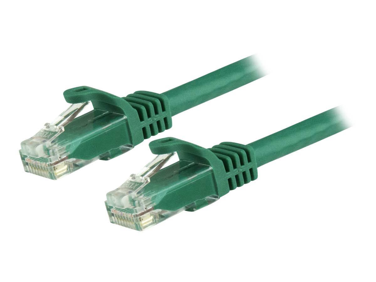 StarTech.com 3m CAT6 Cable - Green Snagless CAT 6 Wire - 100W RJ45 UTP 650MHz Category 6 Network Patch Cord UL/TIA (N6PATC3MGN) CAT 6 Ikke afskærmet parsnoet (UTP) 3m Patchkabel Grøn